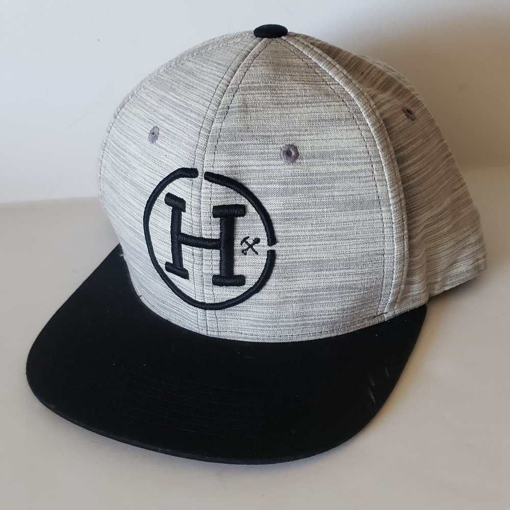 Gray and Black Adjustable Hat "H"